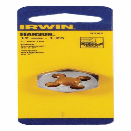 IRWIN Die Metric 12Mm-1.25Mm 9742